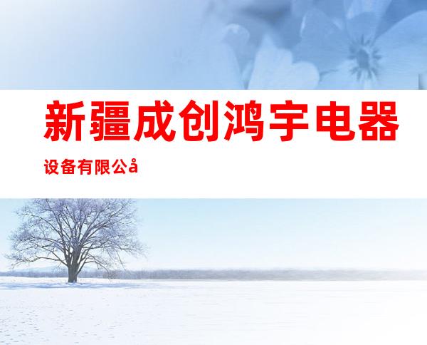 新疆成创鸿宇电器设备有限公司